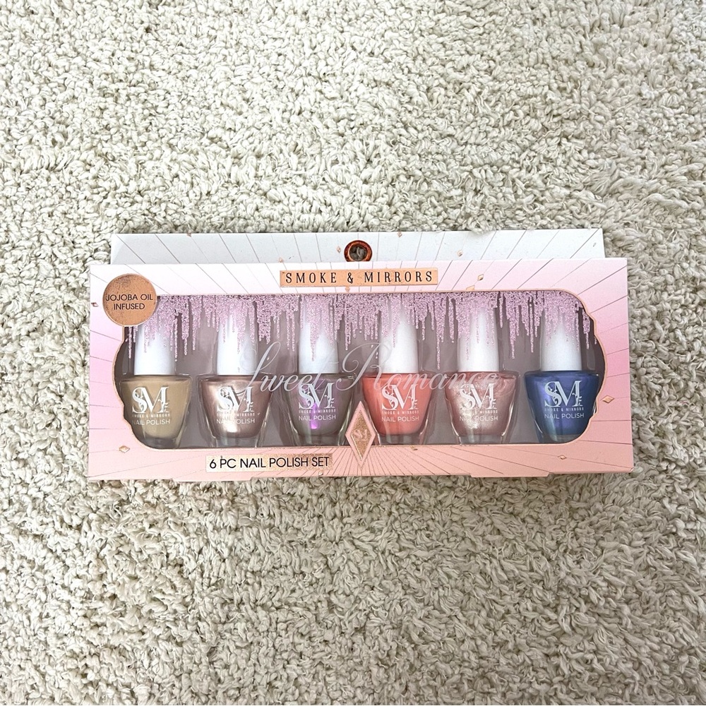 Smoke & Mirrors 6-Piece Nail Polish Set - Gold, Pink, Blue